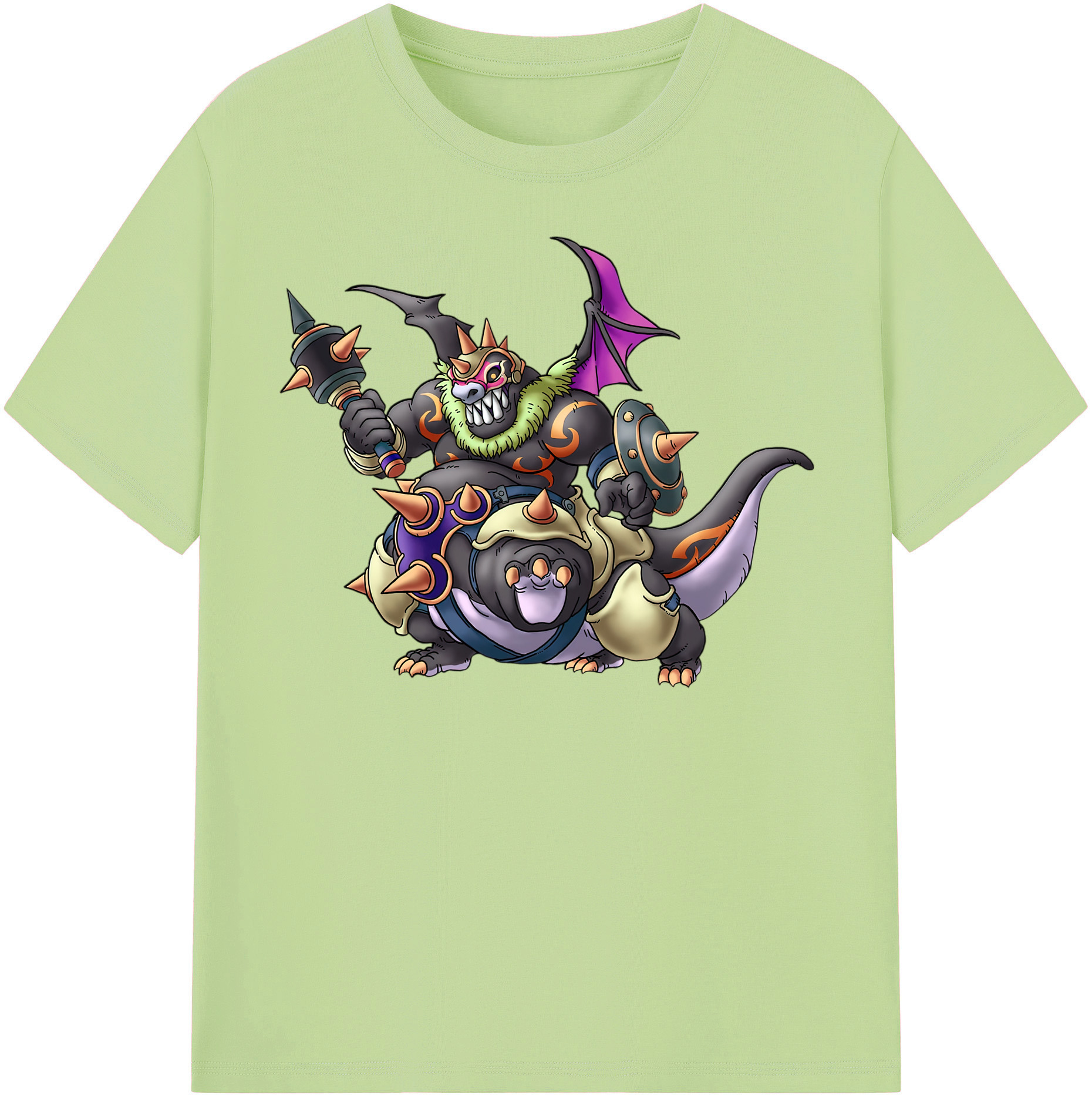 （画像用） ドラゴンクエスト Doragon Kuesuto Dragon Quest 綿100％半袖Tシャツ（フロントプリント）